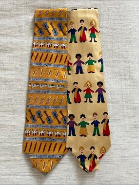 Save the Children | Pair of Vintage Silk Men's Neckties